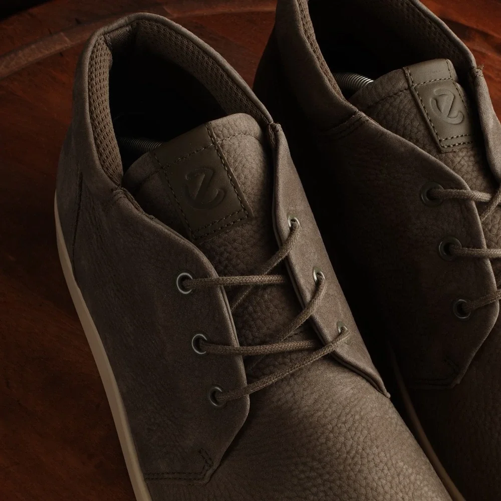 Ecco Sneakers Mens SZ EU 45 US 11-11.5 Green Street Lite Chukka Leather Comfort